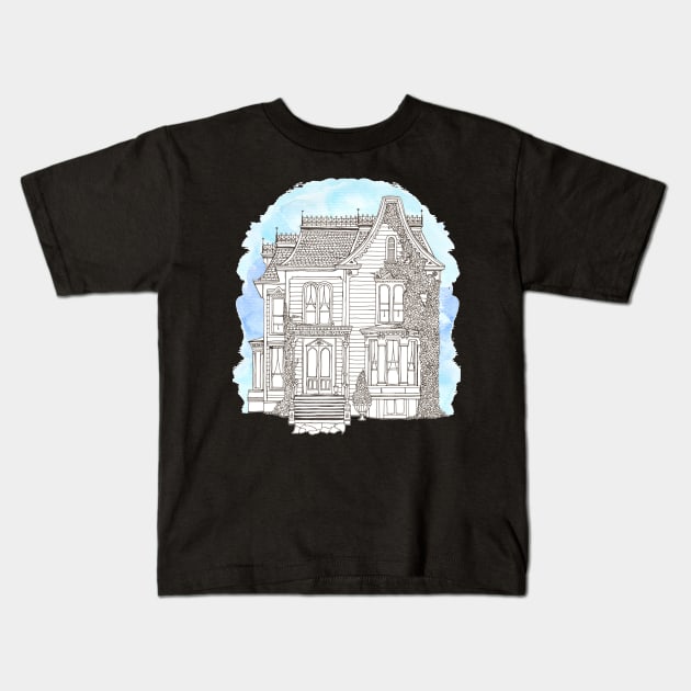 Victorian House Kids T-Shirt by Twkirky